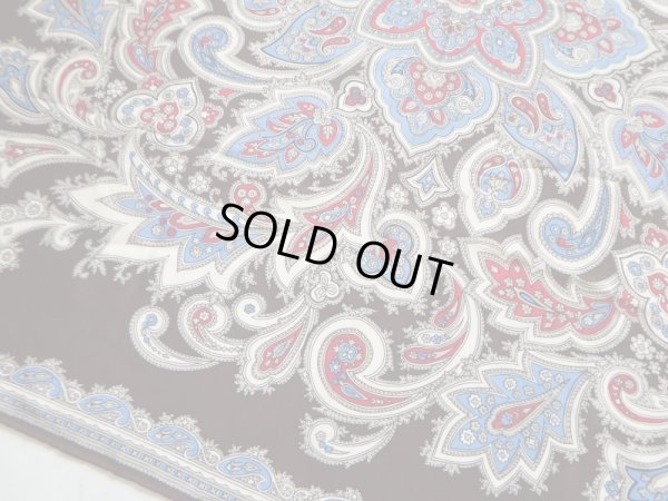 画像6: ダークブラウン色のペーズリー柄スカーフベルト