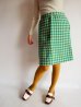 画像3: Houndstooth Check Skirt/Emerald Green