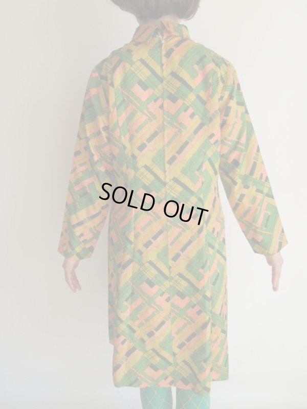 画像6: グリーン系ペイントチェック柄ワンピ【送料無料】