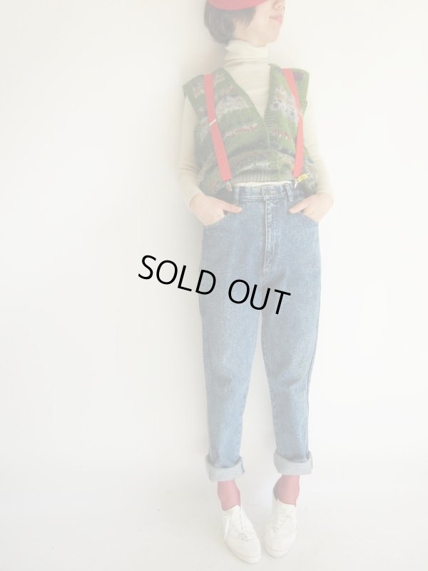 画像3: グリーンティー色のミックス糸ニットベスト