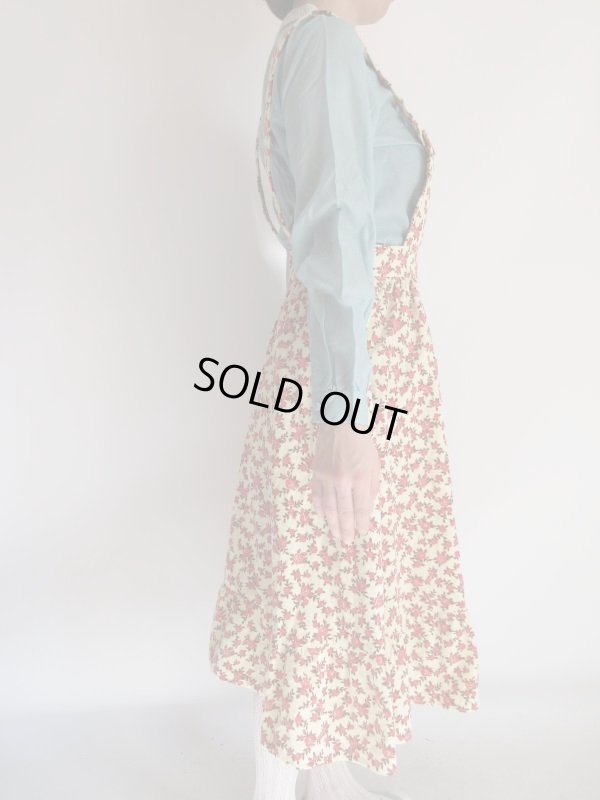 画像6: 夢見る花柄ベロア系エプロンワンピース