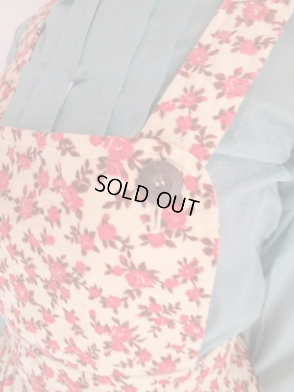 画像9: 夢見る花柄ベロア系エプロンワンピース