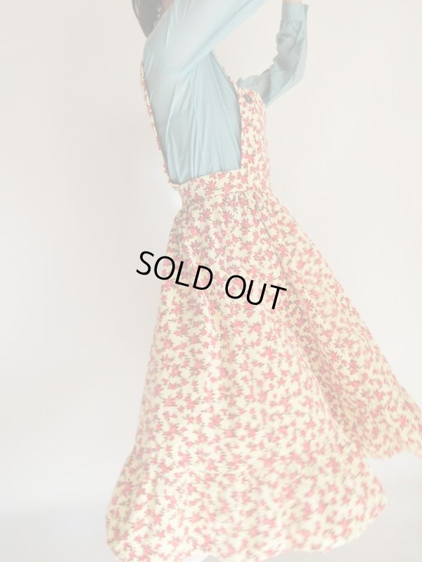 画像4: 夢見る花柄ベロア系エプロンワンピース