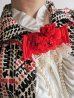 画像1: Flowers And Ribbon Corsage/Red (1)