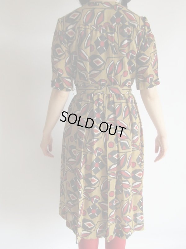 画像5: 未使用*切り絵風カラシ色ワンピース