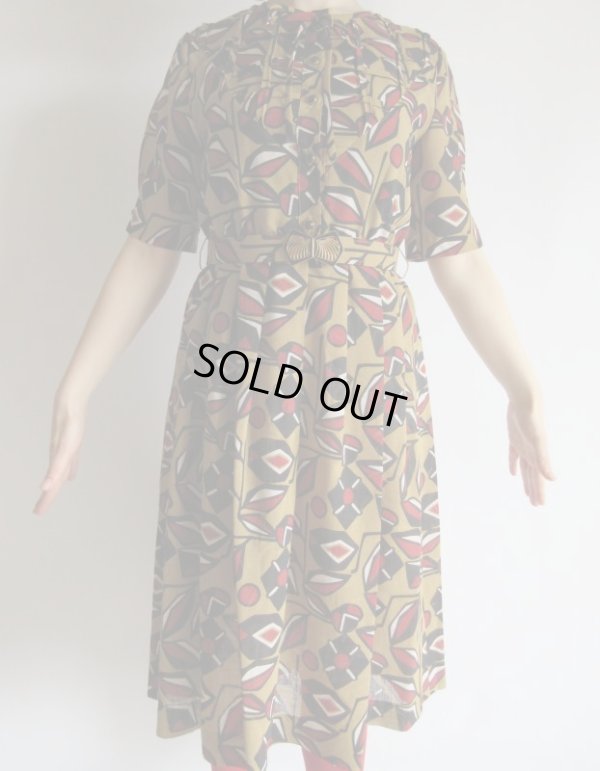 画像3: 未使用*切り絵風カラシ色ワンピース