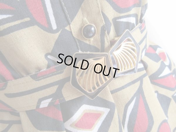 画像8: 未使用*切り絵風カラシ色ワンピース