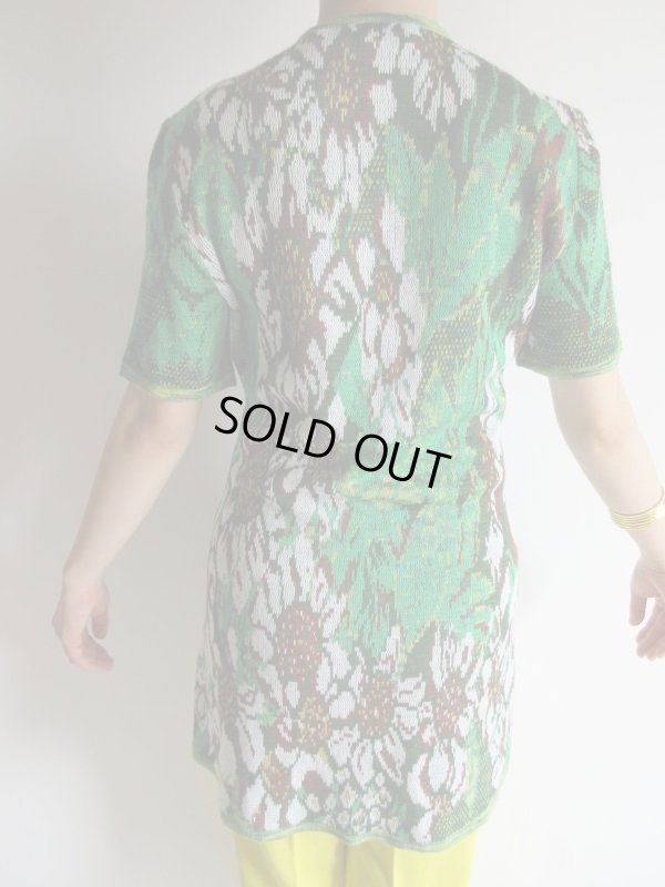 画像5: イタリア製*大きな草花柄のニットカーデ