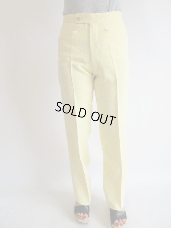 画像5: ●未使用*レモンイエロー色のスクエア柄パンツ