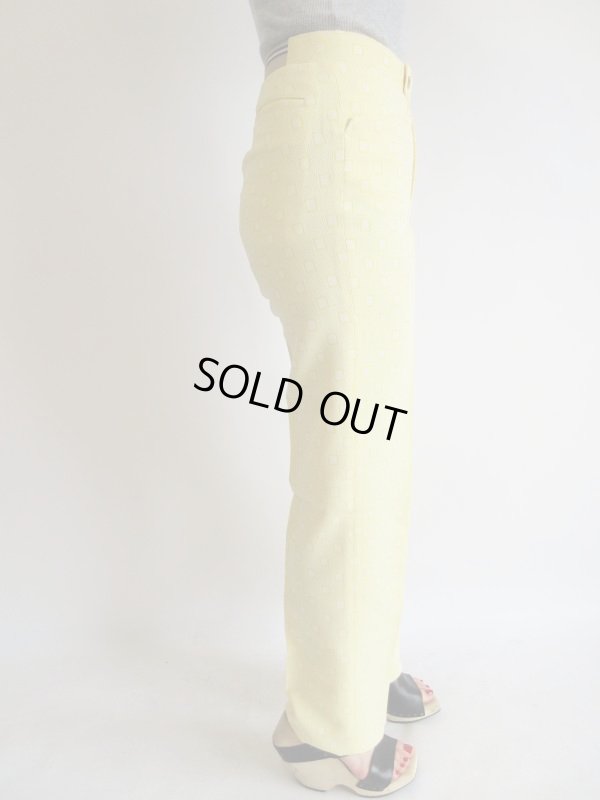 画像6: ●未使用*レモンイエロー色のスクエア柄パンツ