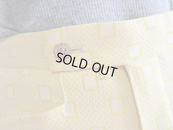 画像8: ●未使用*レモンイエロー色のスクエア柄パンツ