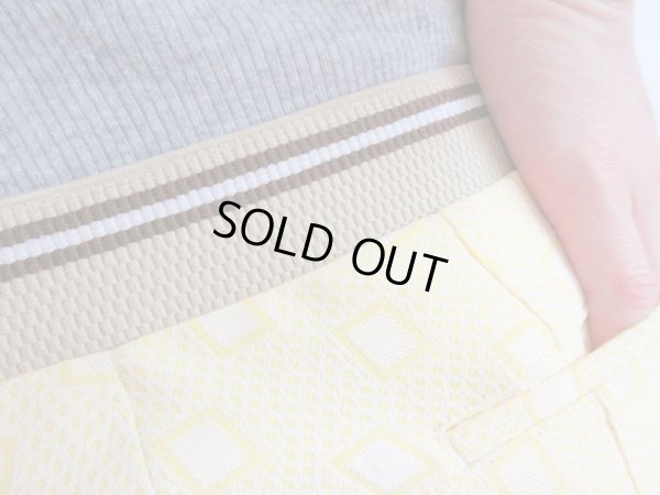 画像9: ●未使用*レモンイエロー色のスクエア柄パンツ