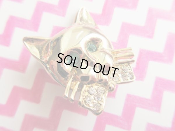 画像4: グリーンアイの猫ちゃんブローチ