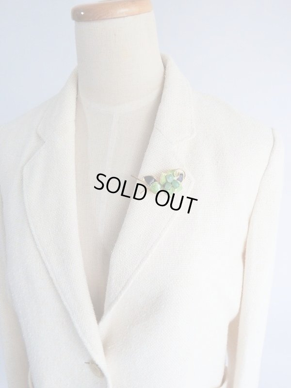 画像6: 天然石*お花と葉っぱのブローチ