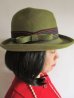 画像1: カラフルステッチリボンの高級お帽子 (1)