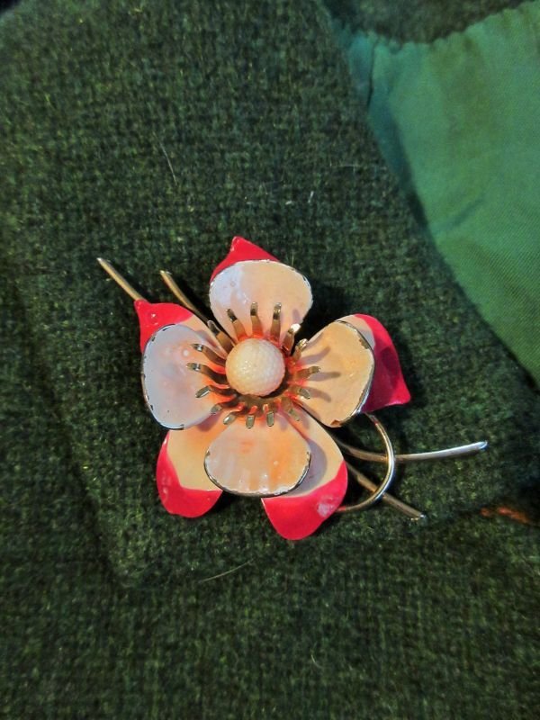 画像6: USA*vintageエナメルブローチＨ