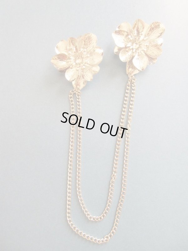 画像8: 【再入荷】未使用*キラリデザインのお花チェーンブローチ(シルバー)