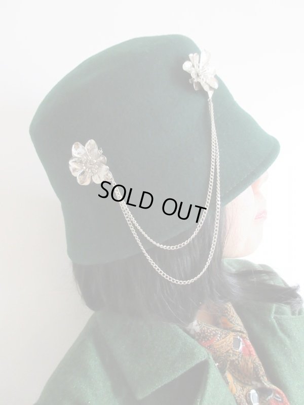 画像3: 【再入荷】未使用*キラリデザインのお花チェーンブローチ（ゴールド）