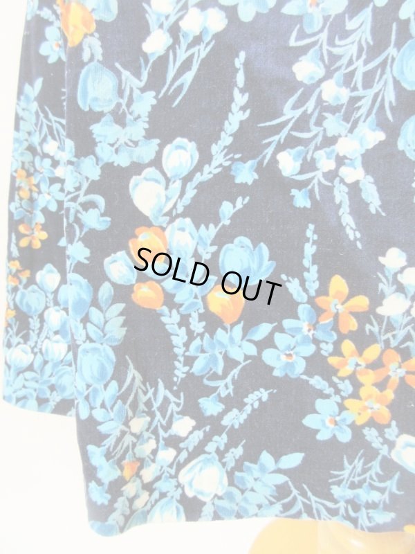 画像5: ベロアのロマンティックフラワースカート（ウエストゴム*)