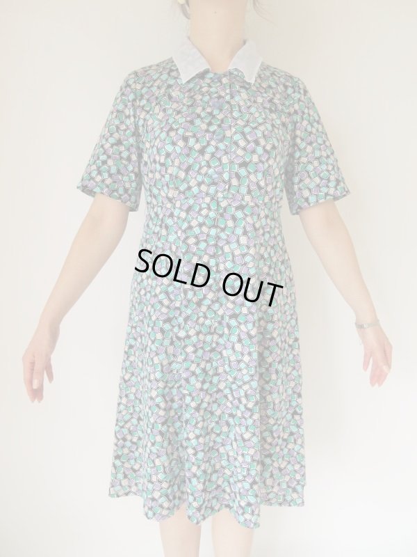 画像5: 爽やかチュールの切り替え襟ワンピース