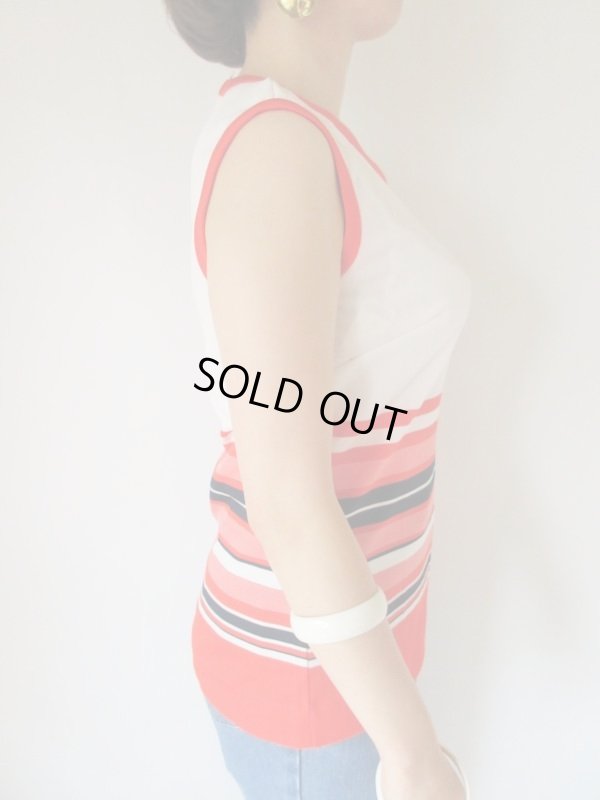 画像4: 未使用*海外ヴィンテージのトリコロールボーダー