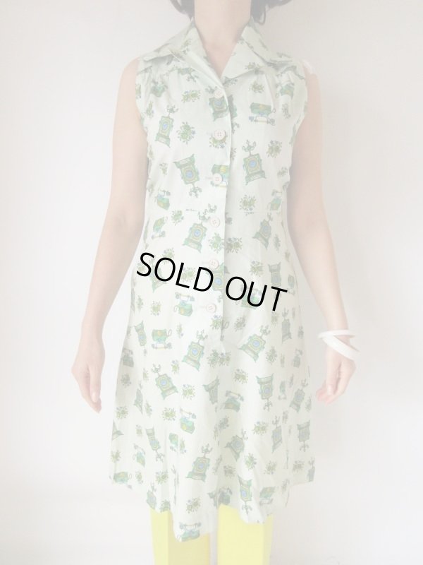 画像3: デットストック*電話柄がチャーミングなワンピース