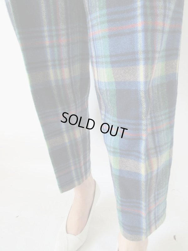 画像7: 美シルエットのチェック柄テーパードパンツ