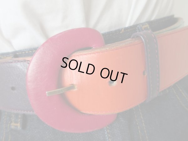 画像6: マルチカラーのレザーベルト