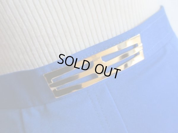 画像8: Dead stock*ロイヤルブルーのワンカラースカートｗ75