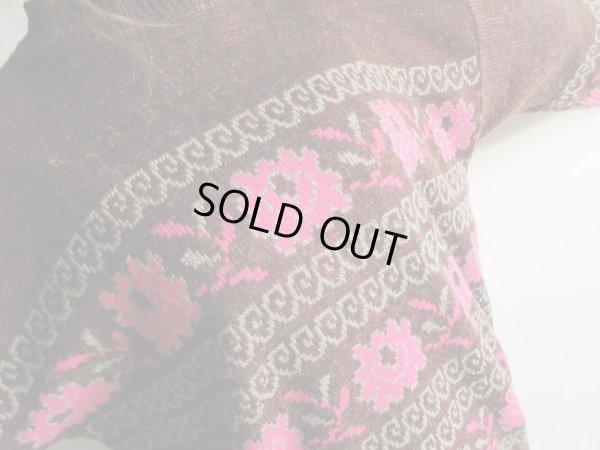 画像6: チャーミングフラワーデザインニット