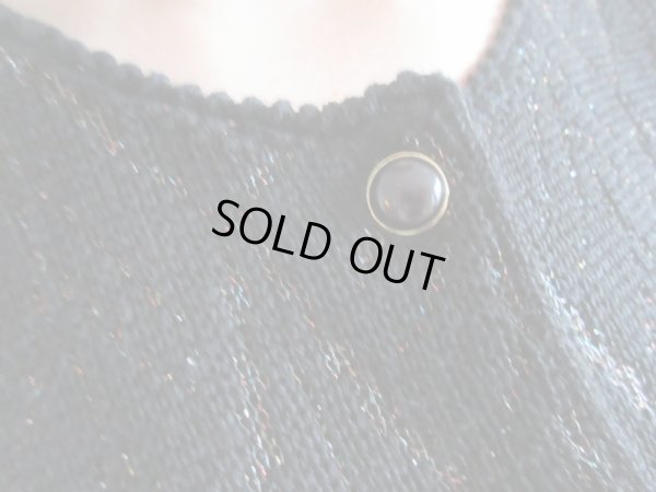 画像5: 煌めきラメ糸の黒カーディガン