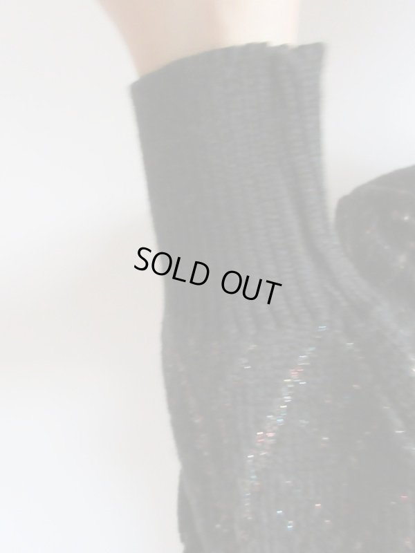 画像6: 煌めきラメ糸の黒カーディガン