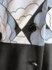 画像7: レトロ柄×ブラック無地の長袖ワンピ