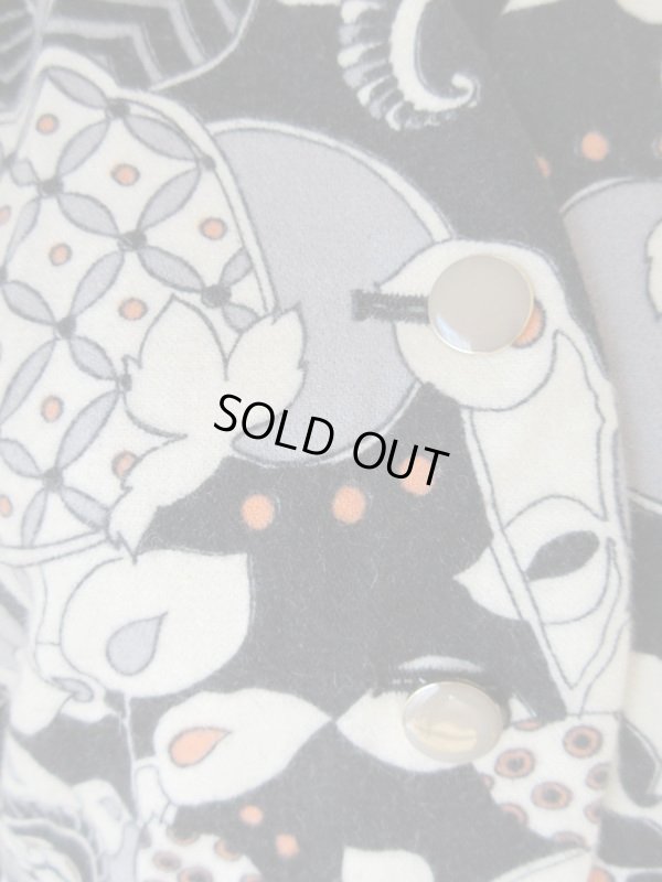 画像7: Dead stock*モノトーンサイケ柄のワンピース