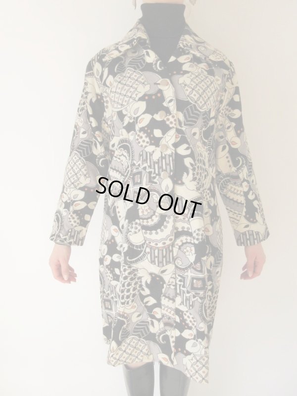 画像3: Dead stock*モノトーンサイケ柄のワンピース