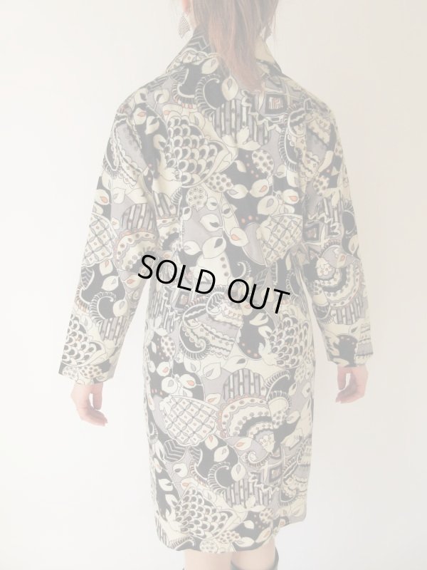 画像5: Dead stock*モノトーンサイケ柄のワンピース