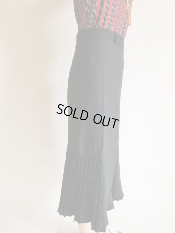 画像5: 海外ヴィンテージ*裾プリーツの美シルエットスカート（ベルト付き）