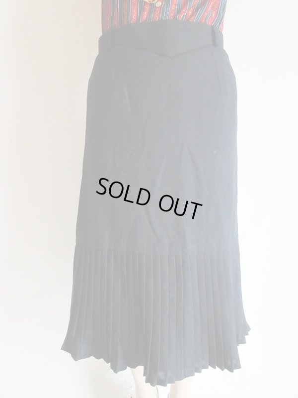 画像4: 海外ヴィンテージ*裾プリーツの美シルエットスカート（ベルト付き）