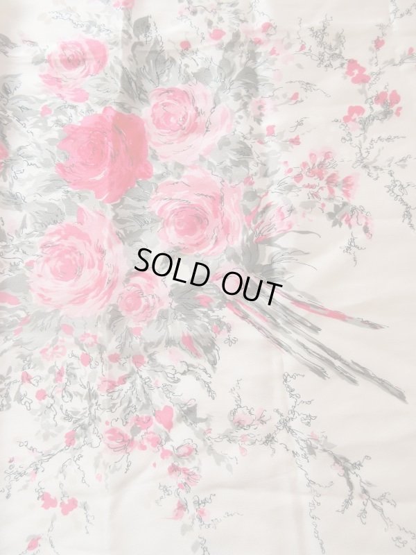 画像5: Dead stock*優しい桜色の花柄スカーフ