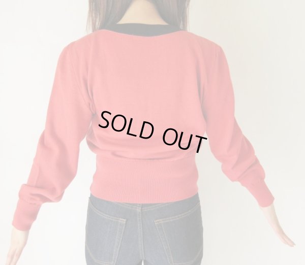 画像4: ネイビー切り替えのバイカラーニット