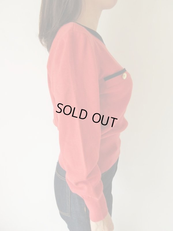 画像3: ネイビー切り替えのバイカラーニット