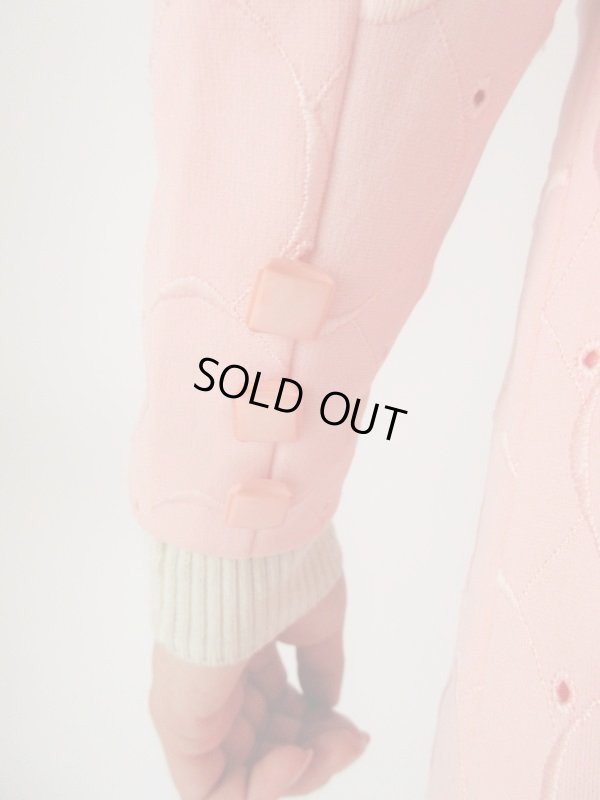 画像6: Dead stock*刺繍生地の桜色ワンピース