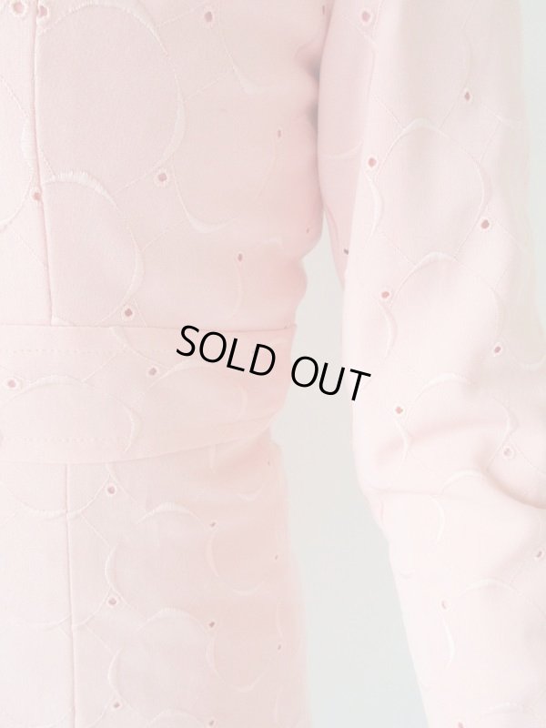 画像7: Dead stock*刺繍生地の桜色ワンピース