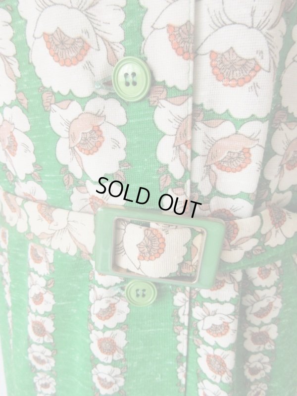 画像7: レトロチャーミングなお花柄ワンピース　ゆったりサイズ*