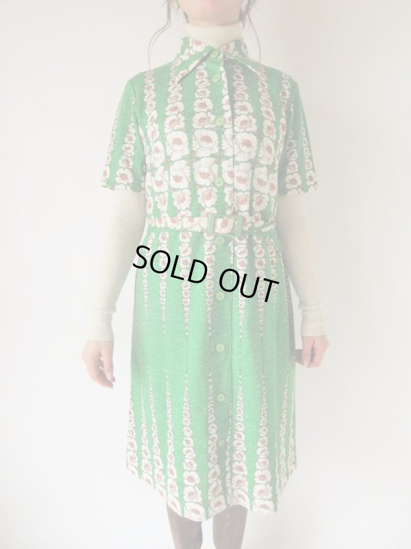 画像3: レトロチャーミングなお花柄ワンピース　ゆったりサイズ*