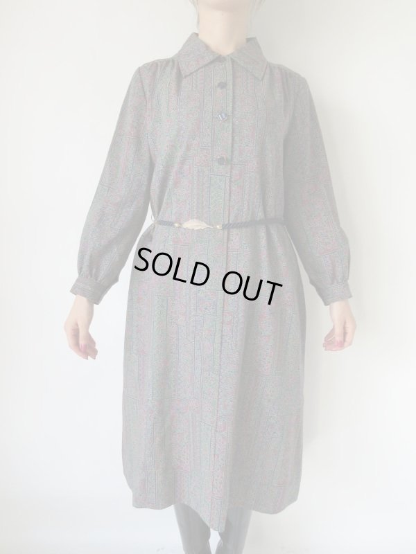 画像3: シェルの葉っぱ型ベルト付きワンピース