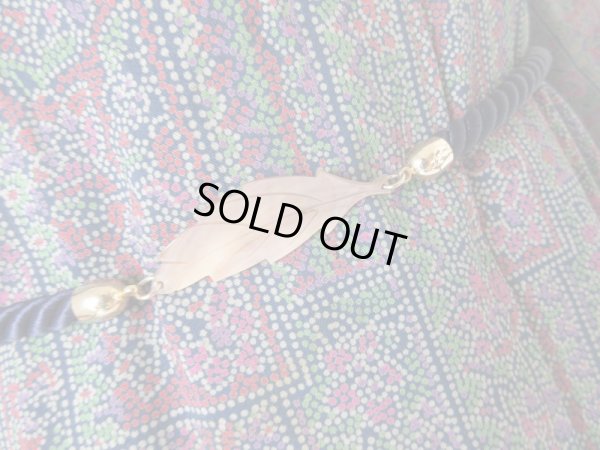 画像6: シェルの葉っぱ型ベルト付きワンピース