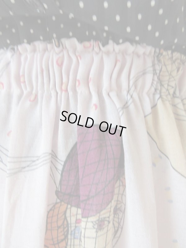 画像9: オシャレなレディー柄のウエストゴムスカート