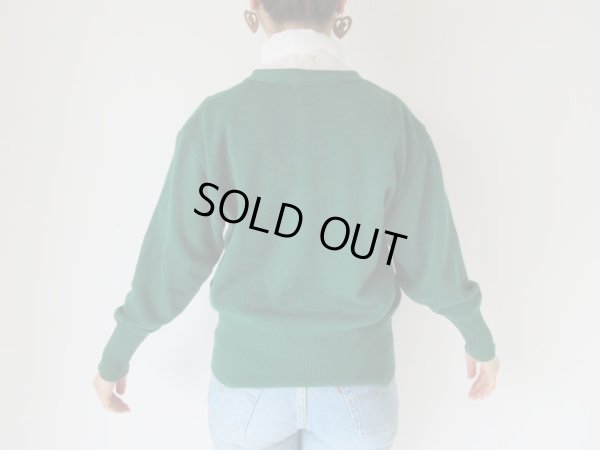 画像5: グリーンのワンカラーカーディガン