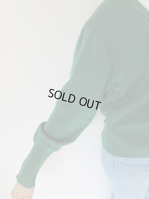 画像7: グリーンのワンカラーカーディガン